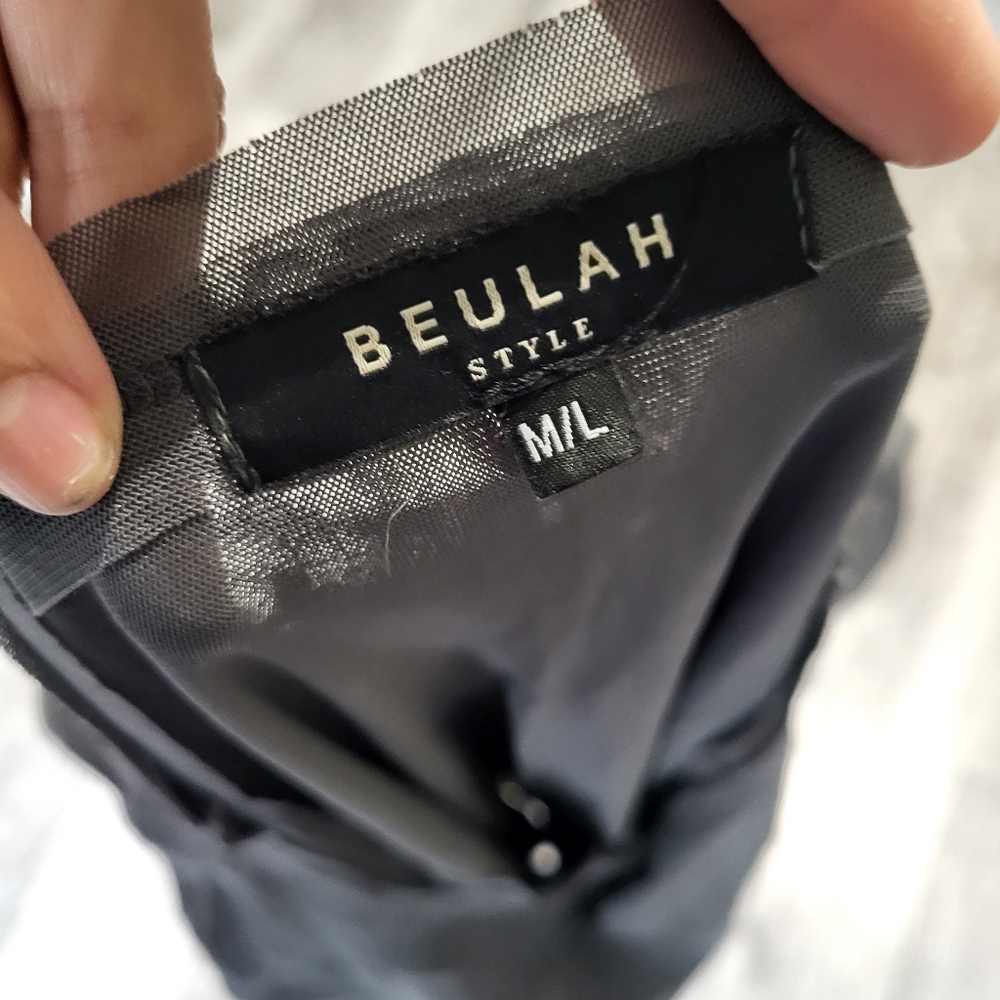 Beulah Basic Gray Mesh Long Sleeve Medium/ Large … - image 4